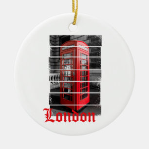 London Phone Box Vintage Souvenir Ceramic Ornament