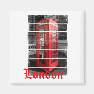 London Phone Box Vintage Souvenir Magnet