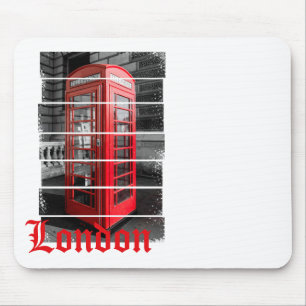 London Phone Box Vintage Souvenir Mouse Pad