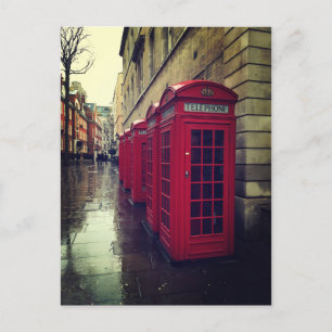 London phone boxes postcard