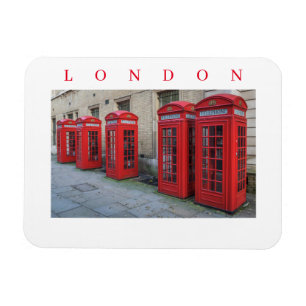 London phone boxes view fridge magnet