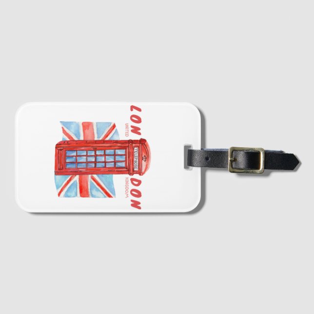 London Phonebooth Luggage Tag (Front Horizontal)