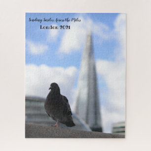 London Pigeon with Hazy View of the Shard Behind  Jigsaw Puzzle