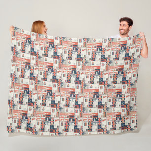 London Post Fleece Blanket