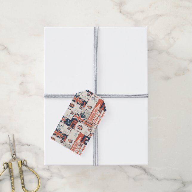 London Post Gift Tags (With Twine)