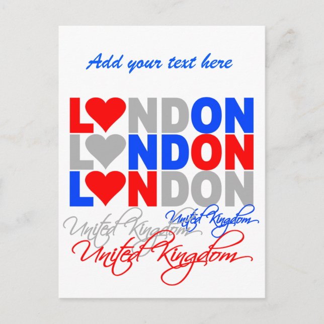 London postcard - customise! (Front)