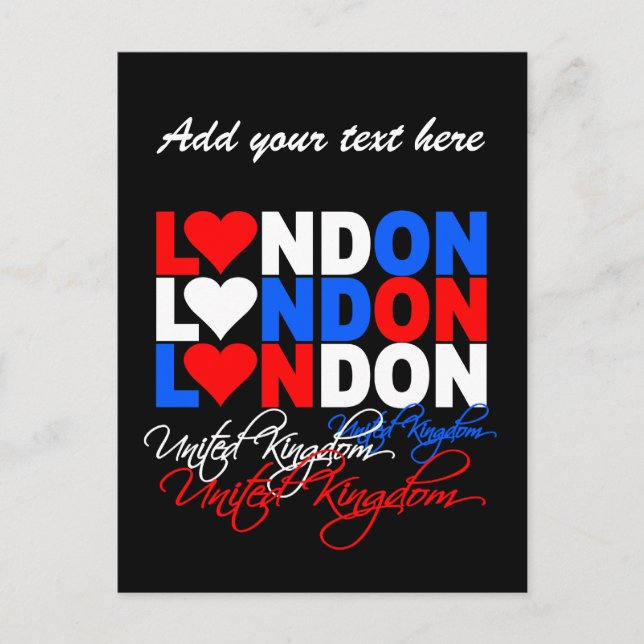 London postcard - customise! (Front)