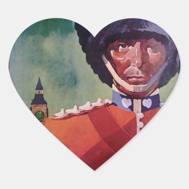 London Poster Heart Sticker (Front)
