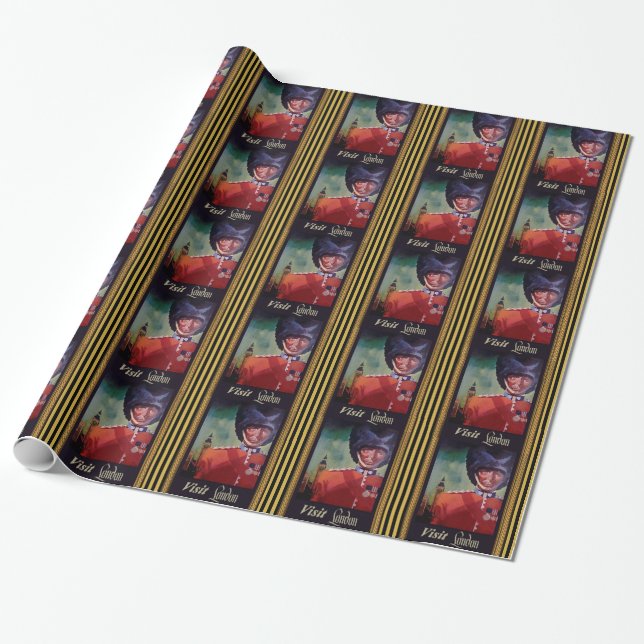London Poster Wrapping Paper (Unrolled)