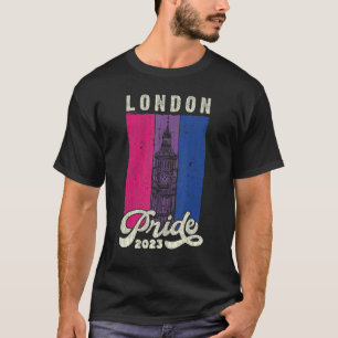 London Pride 2023 Big Ben Bisexual Pride Flag T-Shirt
