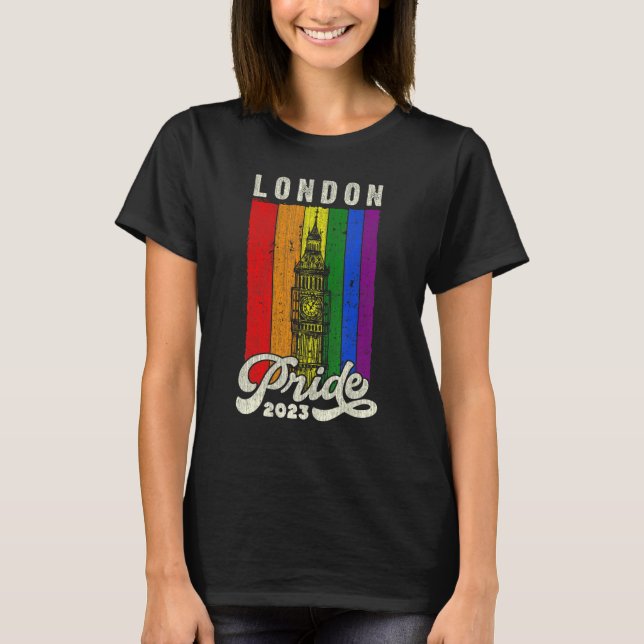 London Pride 2023 Big Ben LGBT Pride Flag 1 T-Shirt (Front)