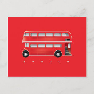 London red bus - double decker postcard