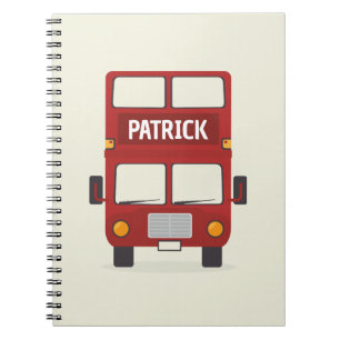 London Red Bus Personalised Notebook