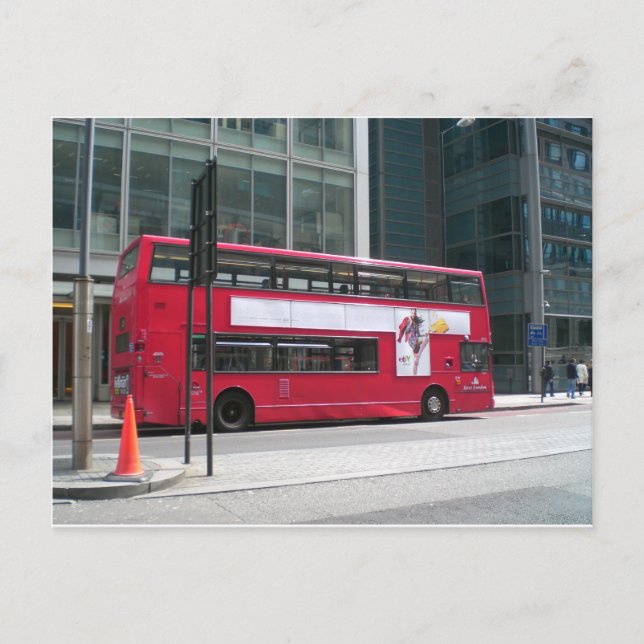 London Red Bus Postcard (Front)