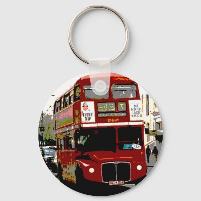 London Red Bus Routemaster Buses Key Ring (Front)