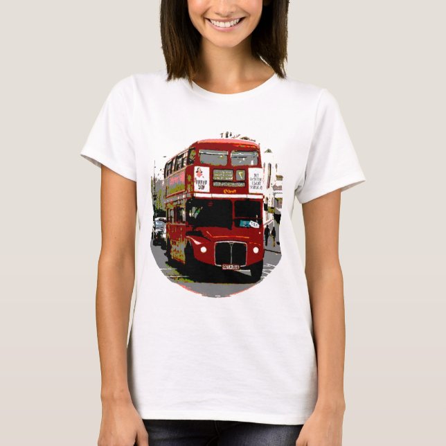 London Red Bus Routemaster Buses T-Shirt (Front)