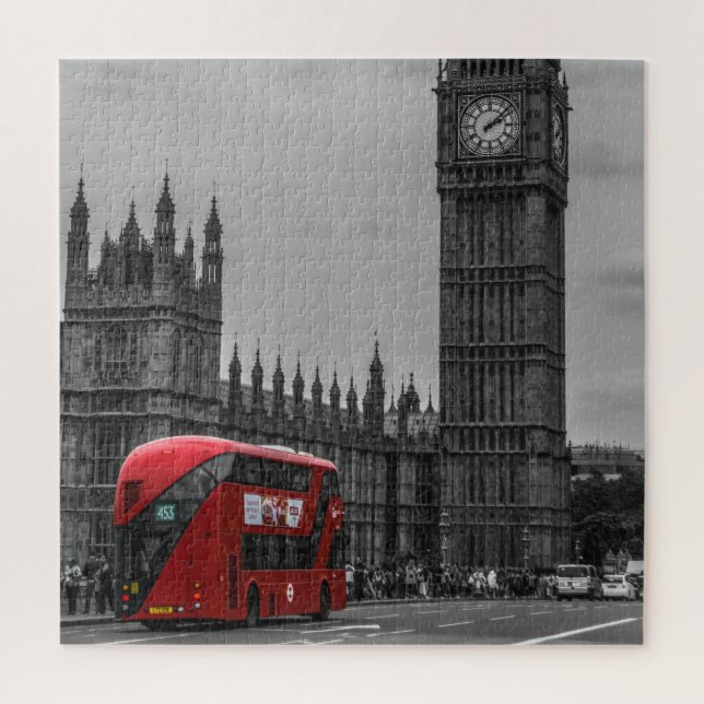 London Red Bus & the Big Ben Art Travel Jigsaw Puzzle (Vertical)