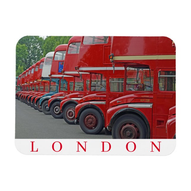 London red buses fridge magnet (Horizontal)