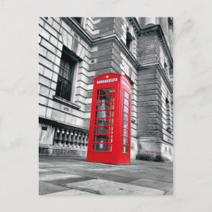 London Red Phone Booth Postcard