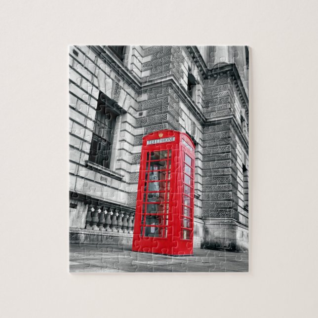 London Red Phone Box - 8x10 - 110 pcs. Jigsaw Puzzle (Vertical)