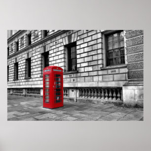 London Red Phone Box - Horizontal Poster