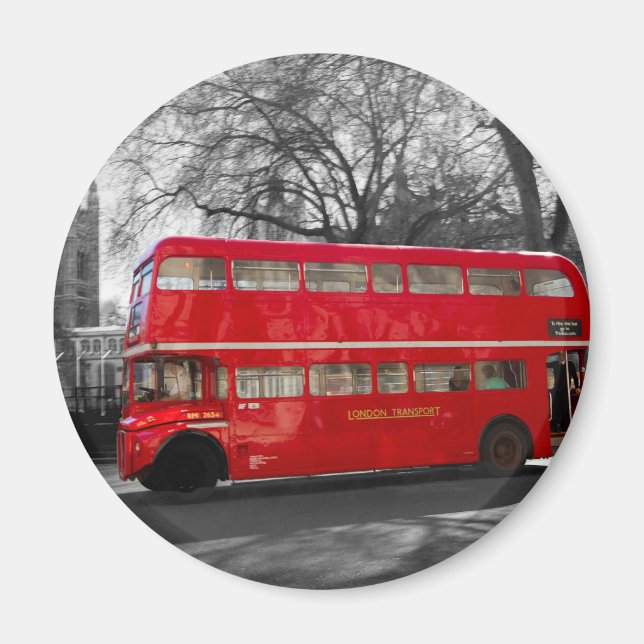 London Red Routemaster Bus Magnet (Front)