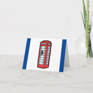 London Red Telephone Booth Iconic British Travel Card