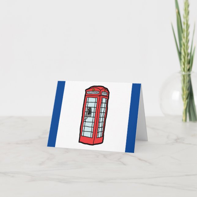 London Red Telephone Booth Iconic British Travel Card (Front)
