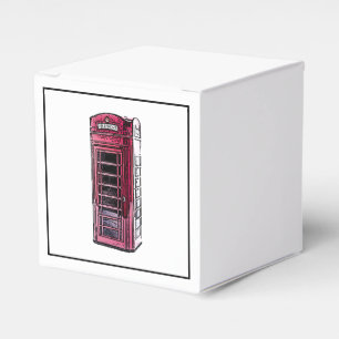 London Red Telephone Booth Iconic British Travel Favour Box