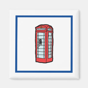 London Red Telephone Booth Iconic British Travel Magnet