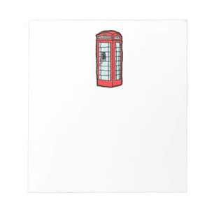 London Red Telephone Booth Iconic British Travel Notepad