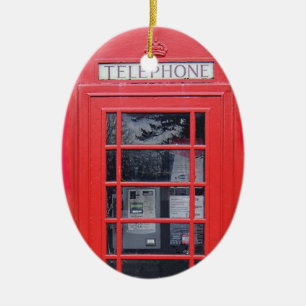 London Red Telephone Box Ceramic Ornament