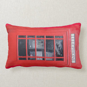 London Red Telephone Box Lumbar Cushion