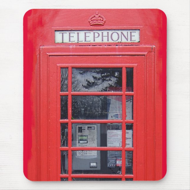 London Red Telephone Box Mouse Pad (Front)