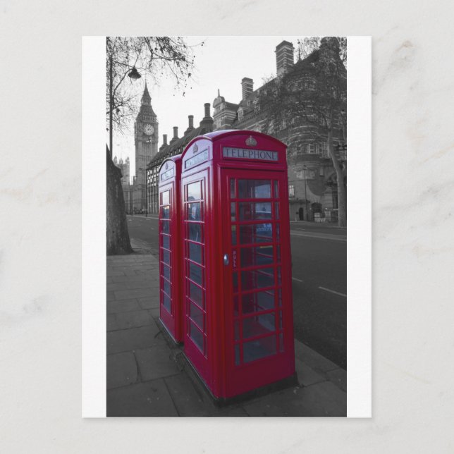 London Red Telephone box Postcard (Front)
