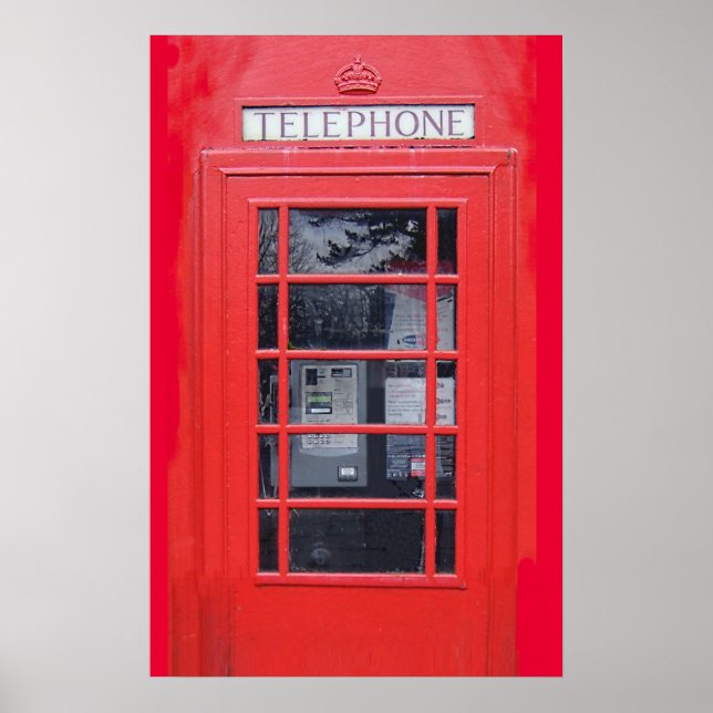 London Red Telephone Box Poster (Front)
