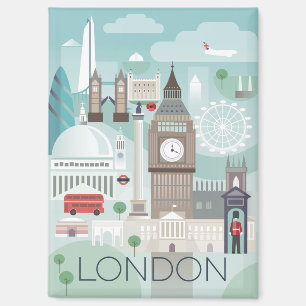London Refrigerator Magnet