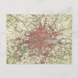 London Region Map Postcard