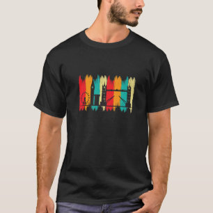 London Retro Skyline With Tower Bridge From Englan T-Shirt