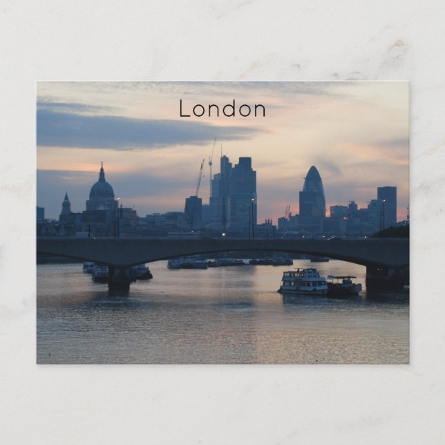 London - River Thames Holiday Postcard (Front)
