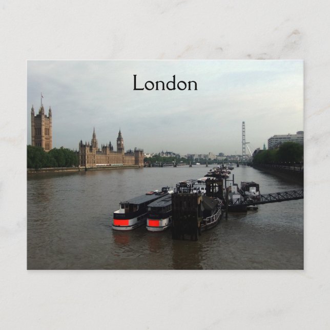 London RIver Thames Postcard (Front)