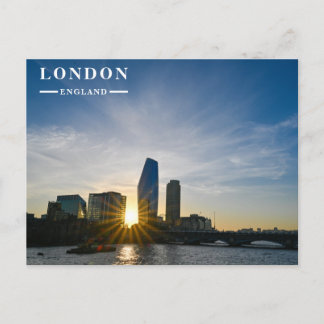 London River Thames Sunset Holiday Postcard