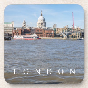 London river Thames view coasters