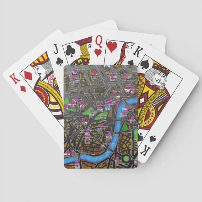 London Road Map Playing Cards (Back)