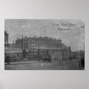 London Road Station, Manchester, c.1910 Poster