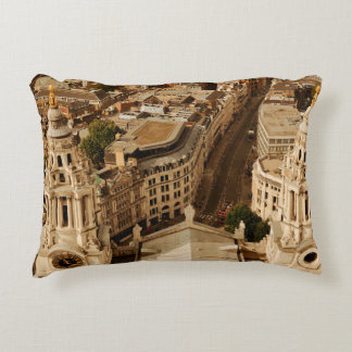 London rooftop view panorama with urban architectu decorative cushion