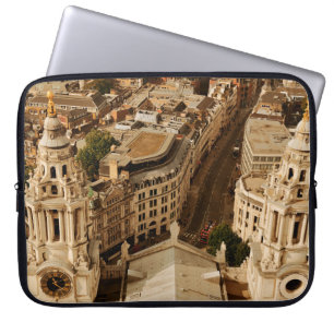 London rooftop view panorama with urban architectu laptop sleeve
