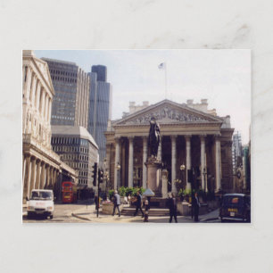 London, Royal exchange and the Bank of England Postcard