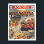London Sightseeing - UK Postcard<br><div class="desc">London Sightseeing - UK - Vintage Travel</div>