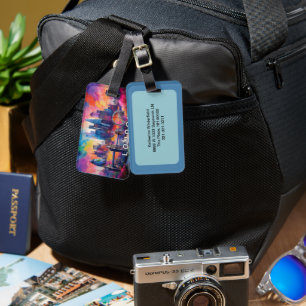 London Skyline Abstract Art Luggage Tag